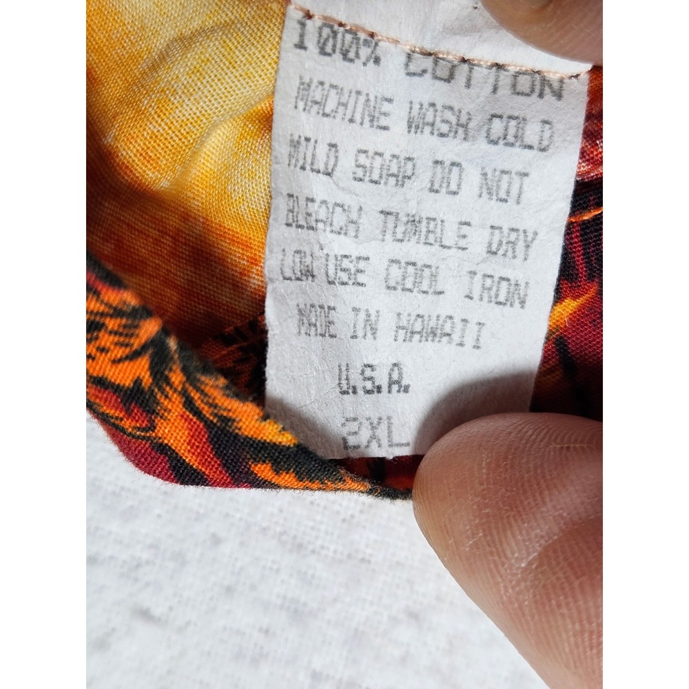 Royal Hawaiian Creations Mens 2XL Orange Scenic Woody Car Surfboard Shirt Hawaii - Picture 6 of 8